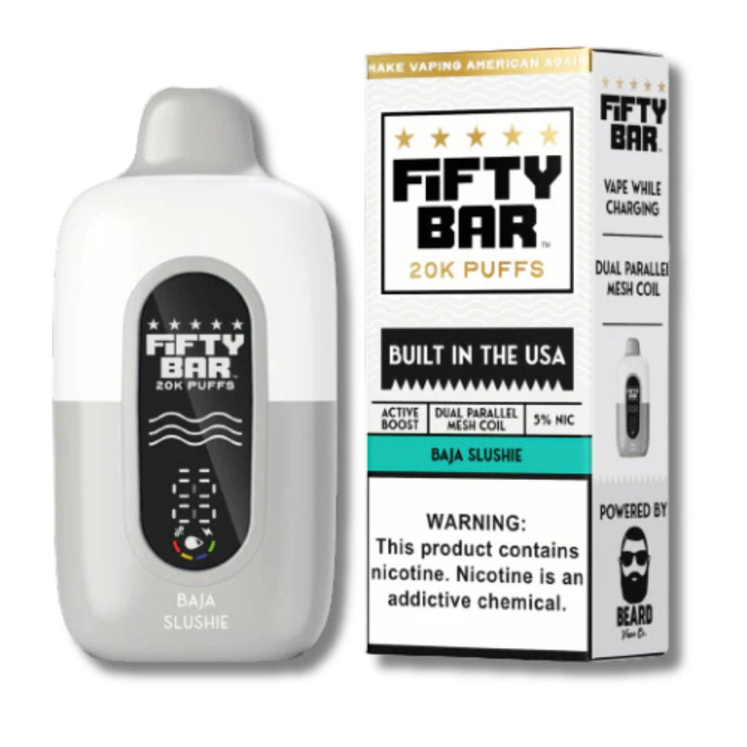 Baja Slushie Fifty Bar 20K Disposable Vape - White Series
