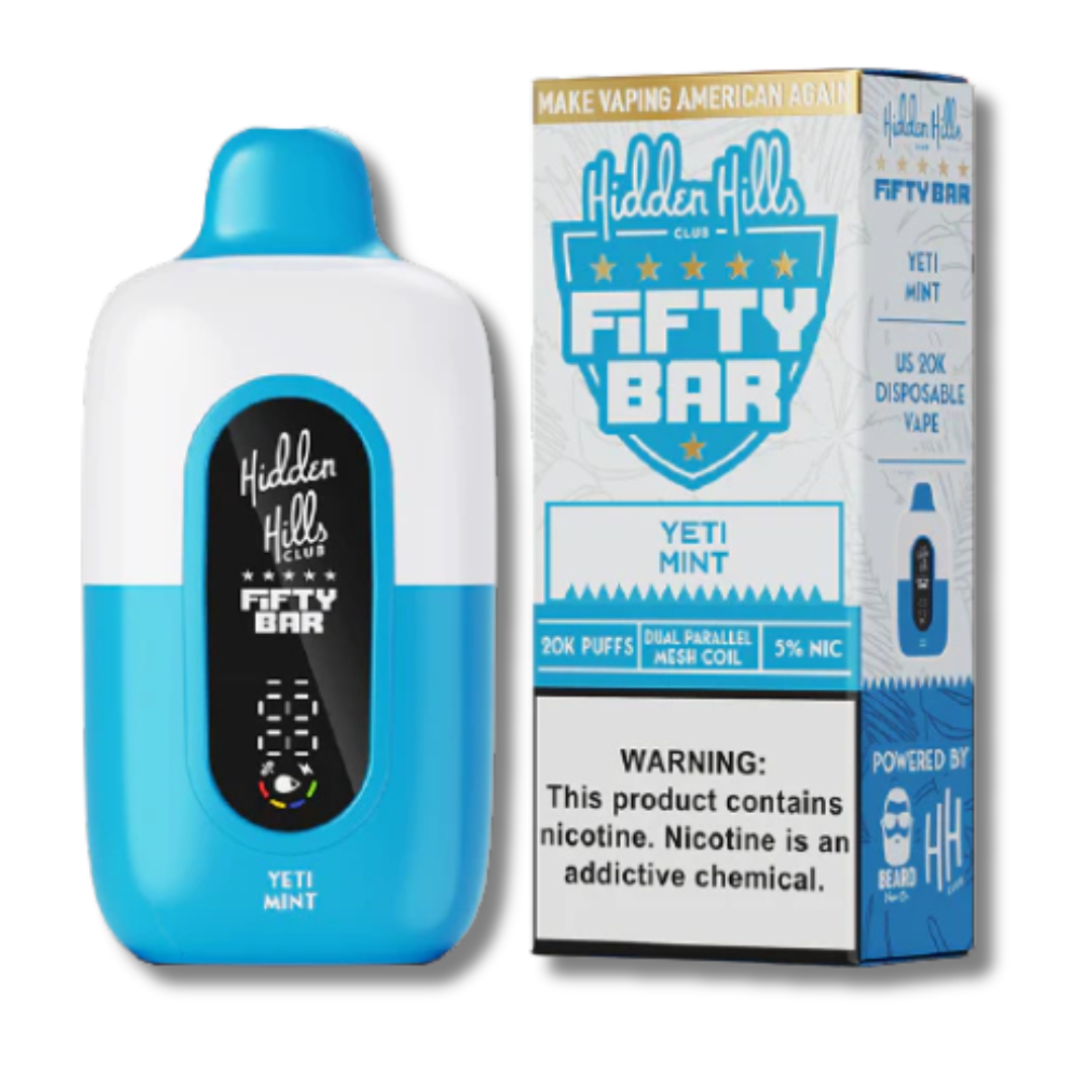 Yeti Mint - Fifty Bar X Hidden Hills Club Disposable Vape 20000