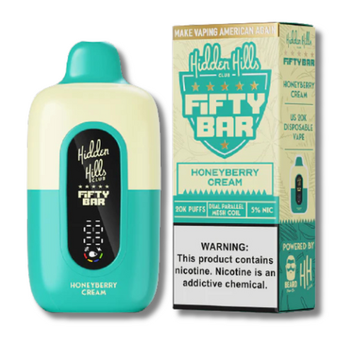 Honeyberry Cream - Fifty Bar X Hidden Hills Club Disposable Vape 20000