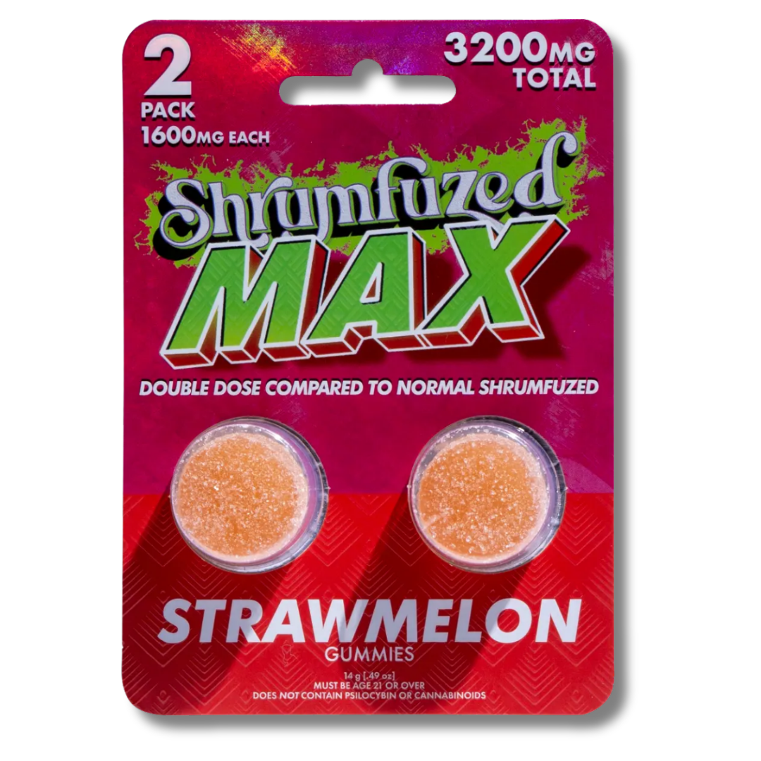 Shrumfuzed Nootropics Mushroom MAX Gummies 2 Pack - Strawmelon