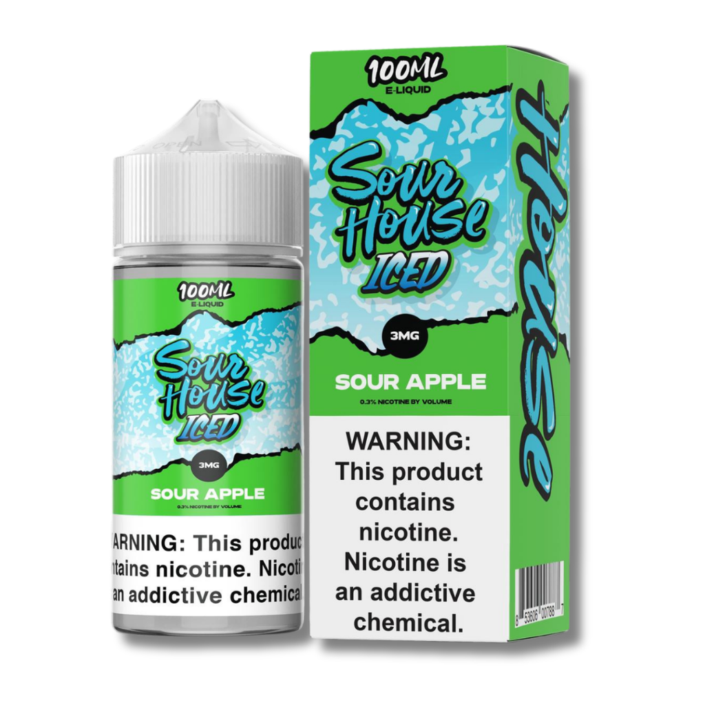 Sour House Vape Regular E-Liquid 100mL sour apple iced