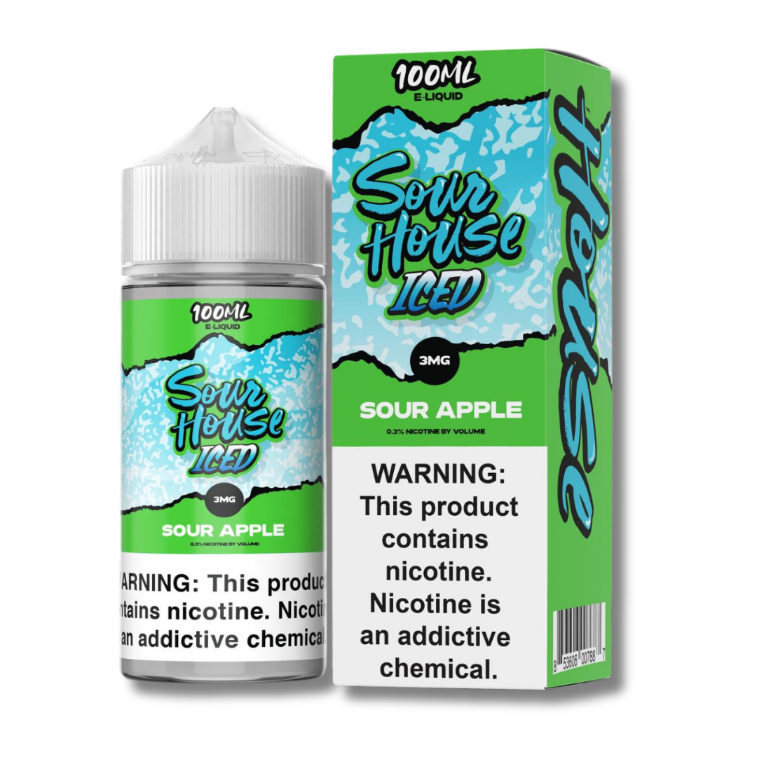 Sour House Vape Regular E-Liquid 100mL sour apple iced