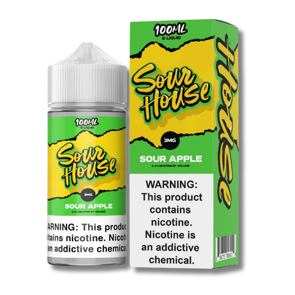 Sour House Vape Regular E-Liquid 100mL - Sour Apple 3MG