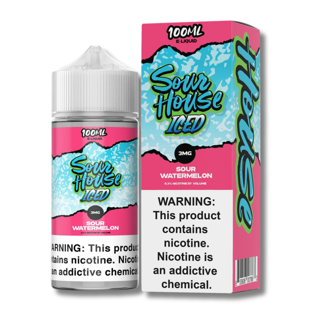 Sour House Vape Regular E-Liquid 100mL - Sour Watermelon Iced 3MG