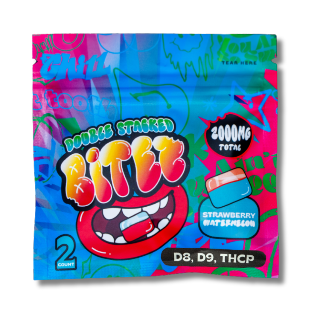 Double Stacked Bitez Gummies 2 Pack - Strawberry Watermelon