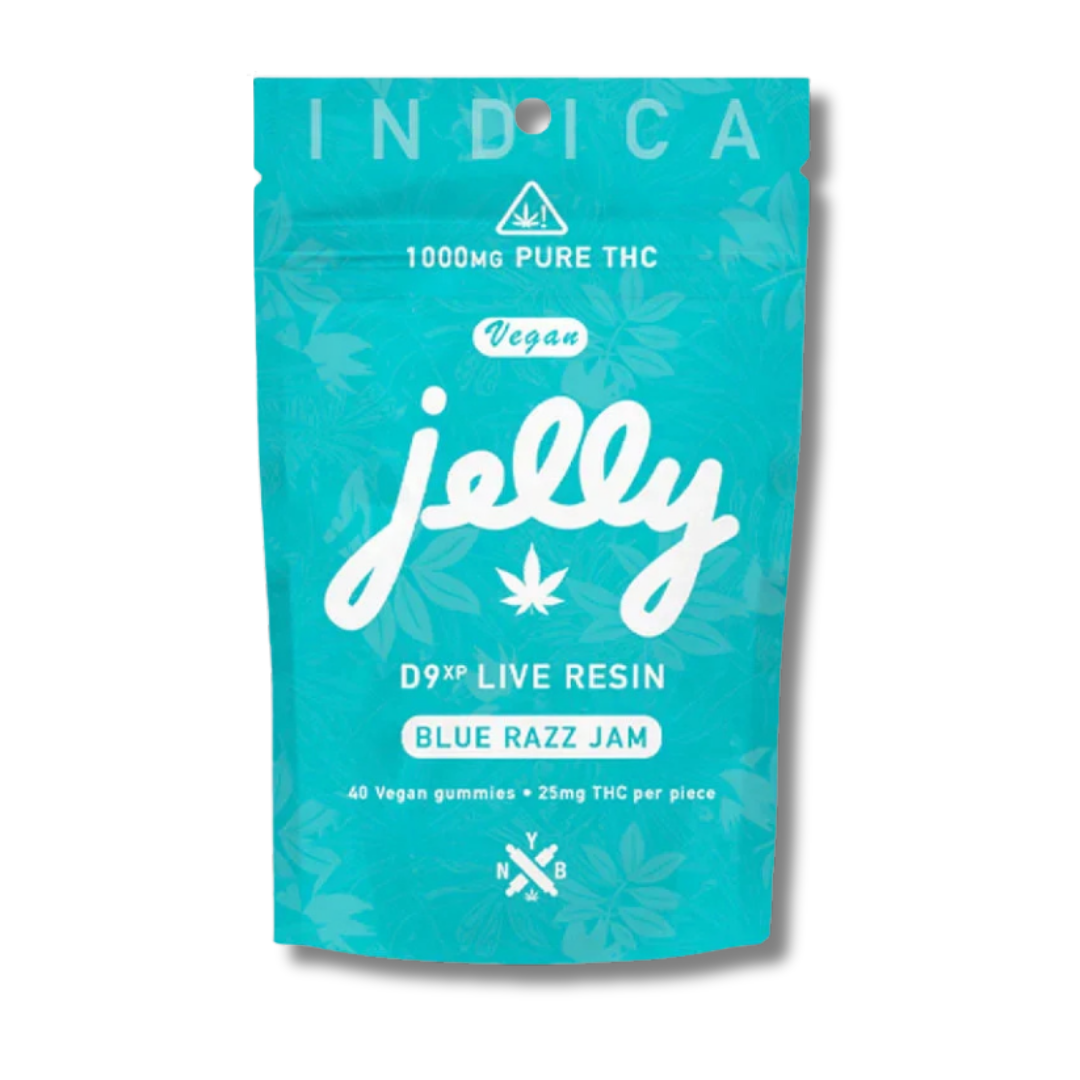 NYB Jelly Delta 9 Live Resin Gummies 1000MG - Blue Razz Jam
