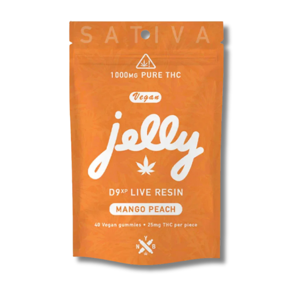 NYB Jelly Delta 9 Live Resin Gummies 1000MG - Mango Peach