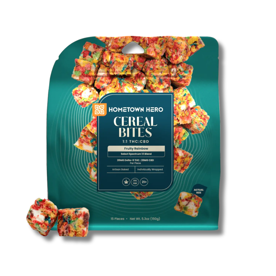 Hometown Hero Delta 9 THC Cereal Bites - Fruity Rainbow