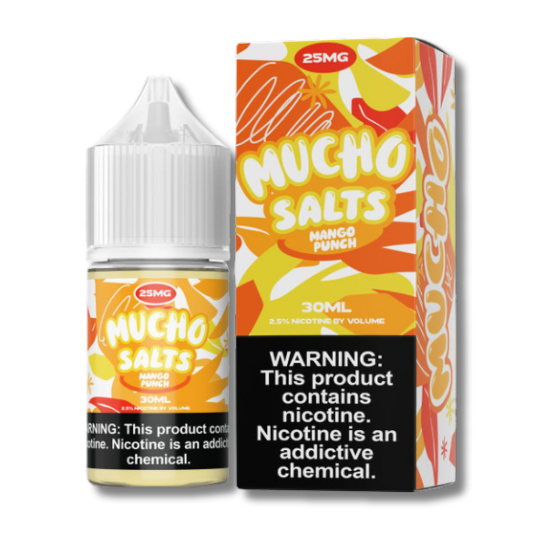 Mucho Salt Nicotine E-Liquid 30mL- Mango Peach