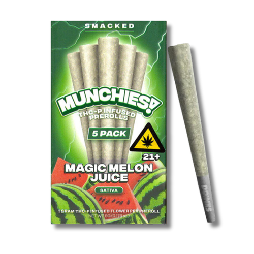 Delta Munchies THCP Infused 1G Pre-Rolls 5 Pack - Magic Melon juice