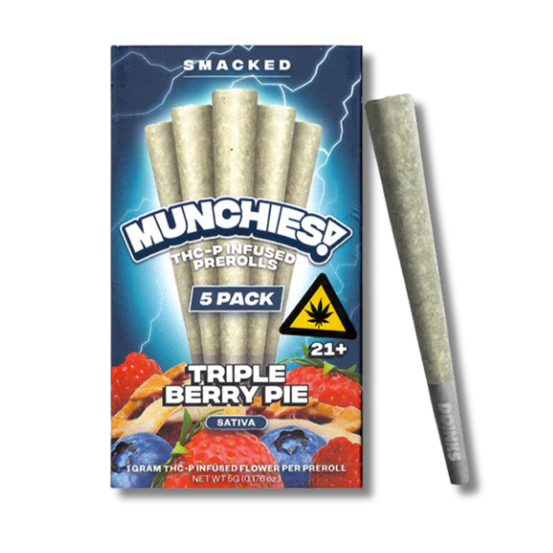 Delta Munchies THCP Infused 1G Pre-Rolls 5 Pack - Triple berry pie