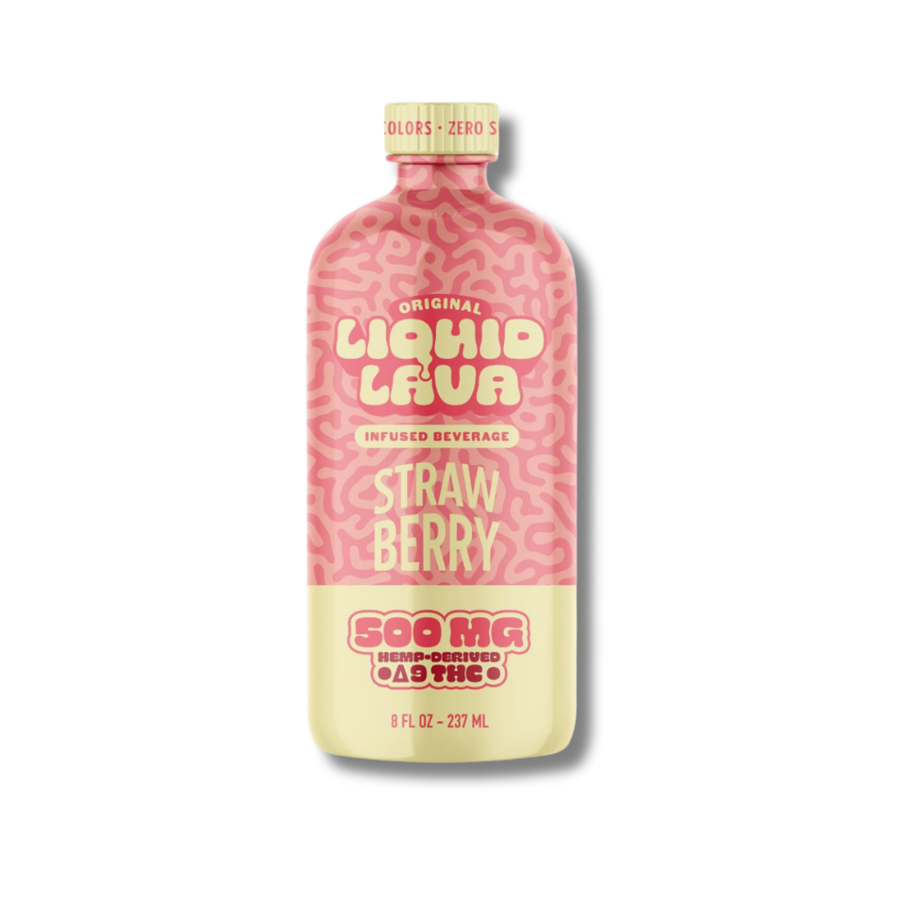 Liquid Lava Infused Delta 9 THC Beverage 500MG - Strawberry Flavor