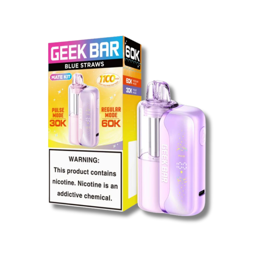 Geek Bar Mate 60K Disposable Vape Kit - Blue Straws