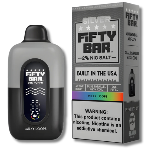 Fifty Bar V2 2% Nicotine Disposable Vape - Milky Loops