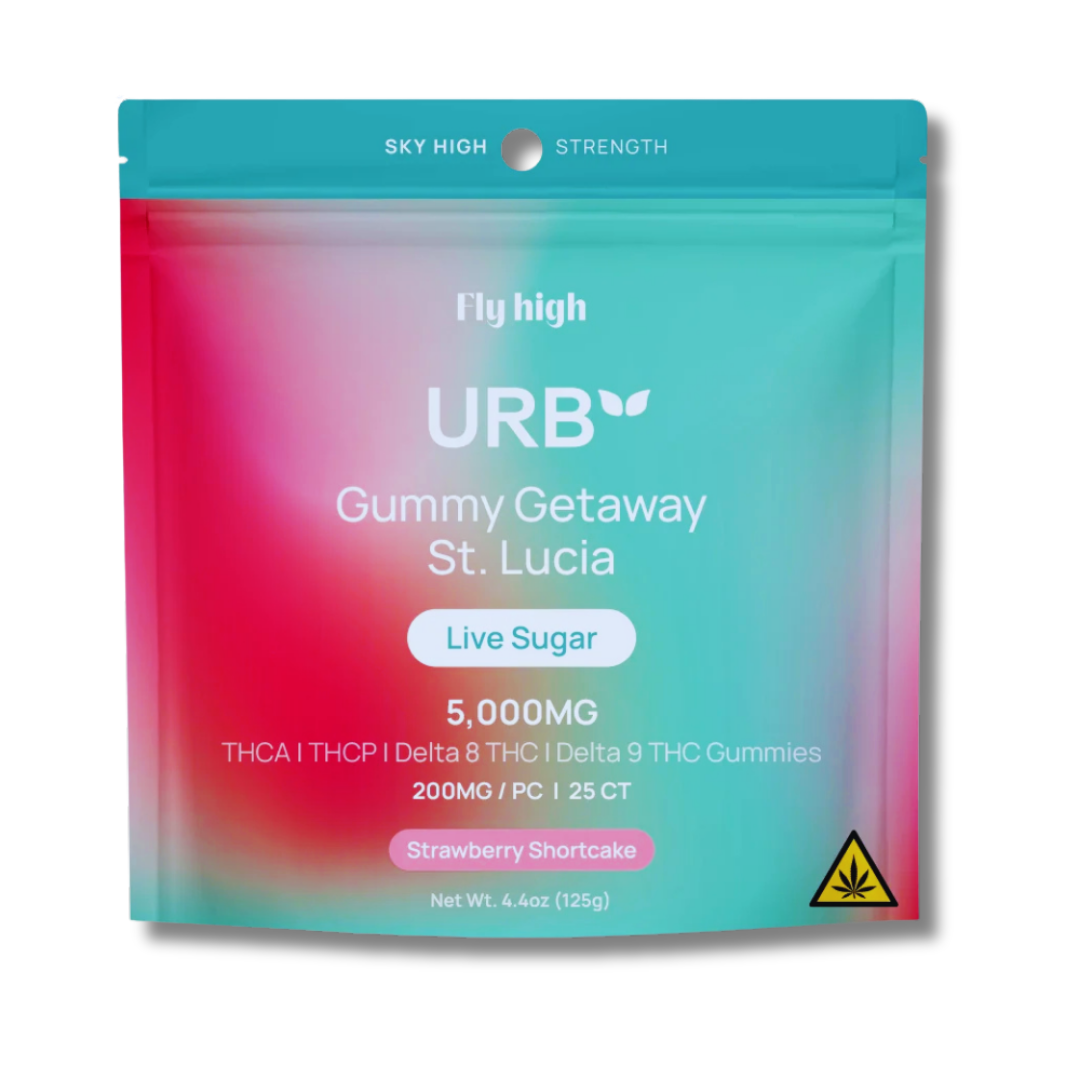 URB THCA Live Sugar THCA Gummies 5000MG 25CT. - Strawberry Shortcake