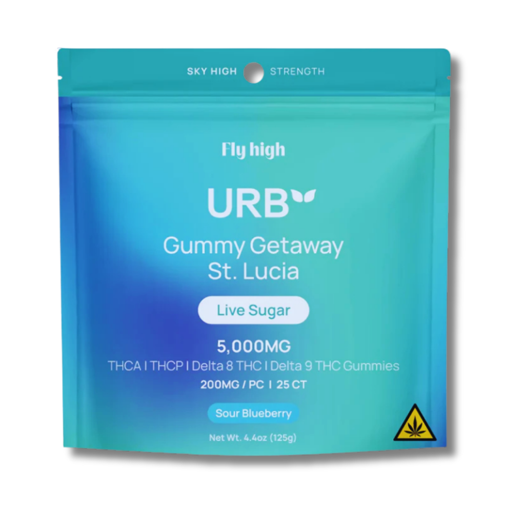 URB THCA Live Sugar THCA Gummies 5000MG 25CT. - Sour Blueberry