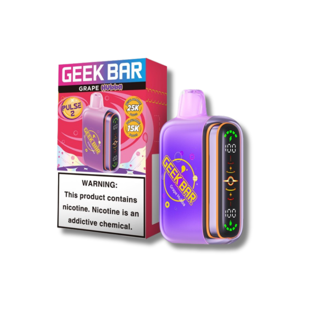 Geek Bar Pulse 2 Disposable Vape 25K Disposable Vape -  Grape Hubba Flavor