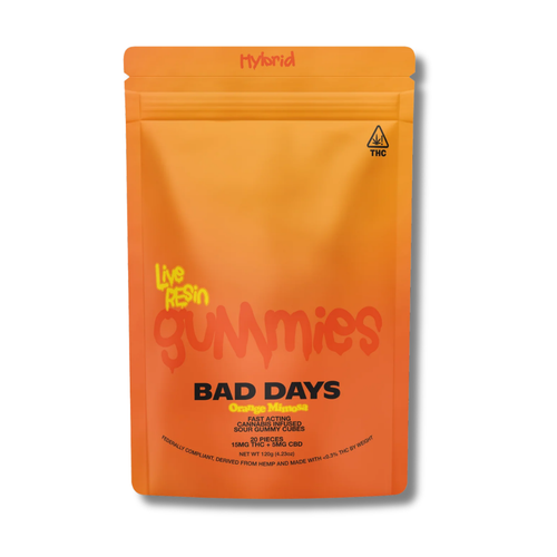Bad Days Live Resin Delta 9 THC Gummies 400mg - Orange Mimosa