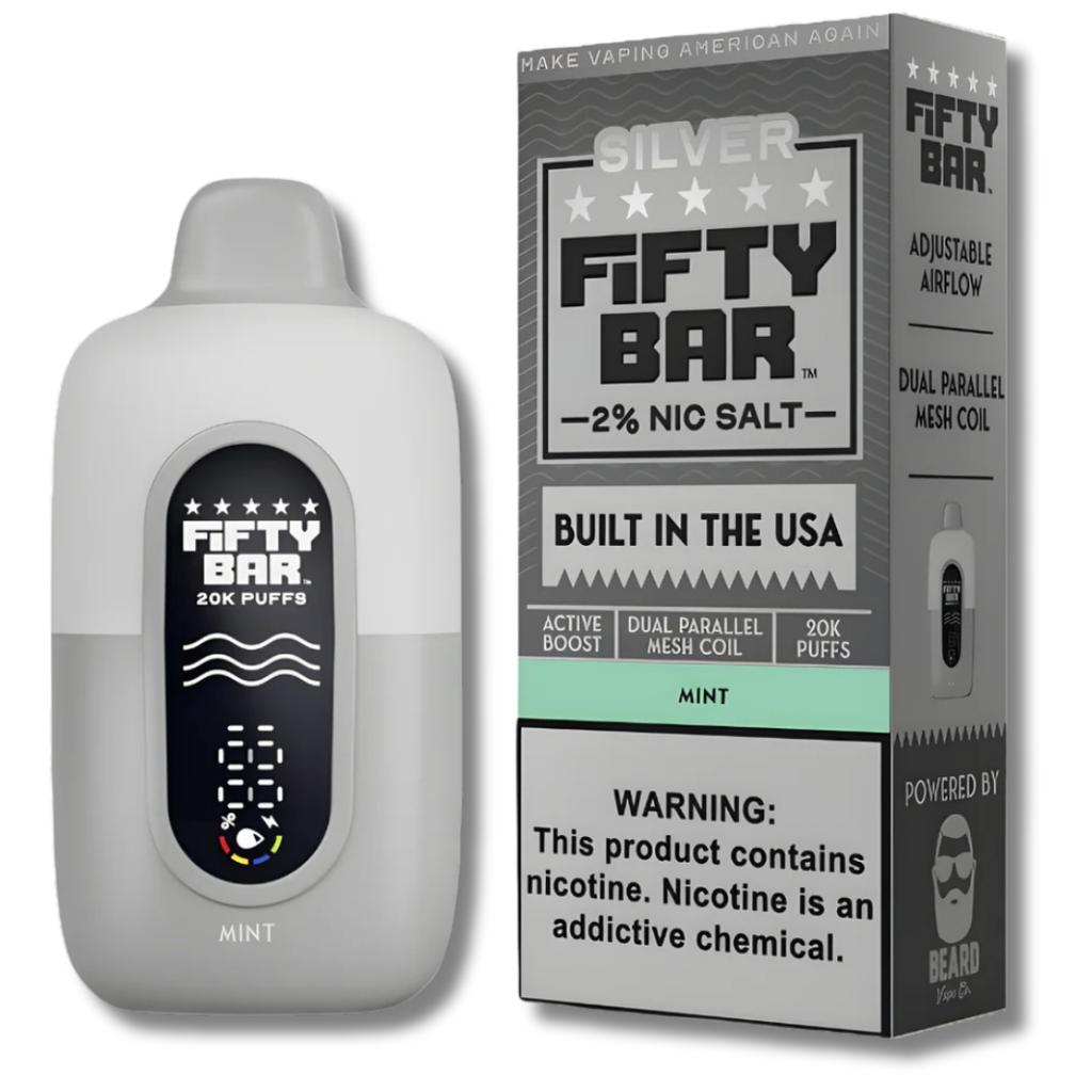 Fifty Bar V2 2% Nicotine Disposable Vape - Mint