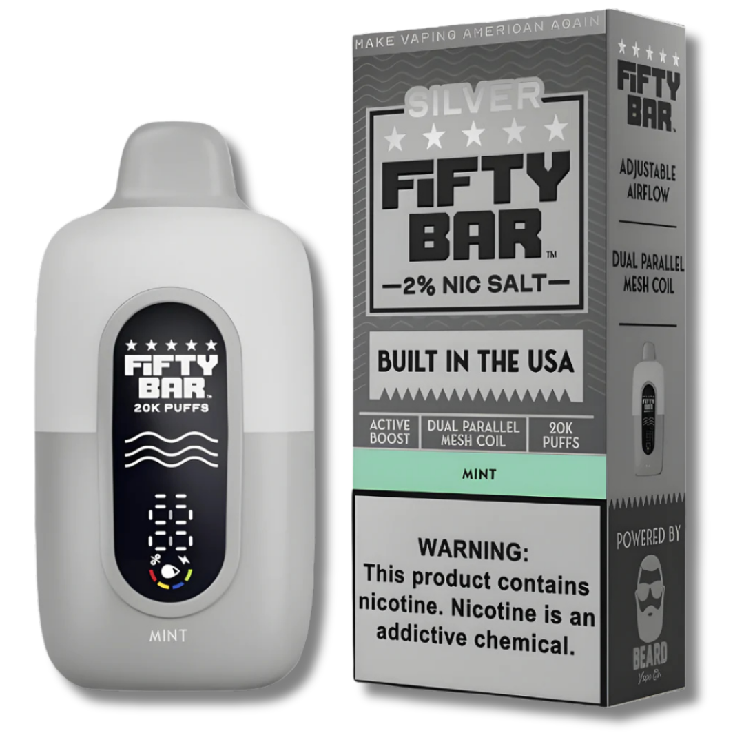 Fifty Bar V2 2% Nicotine Disposable Vape - Mint