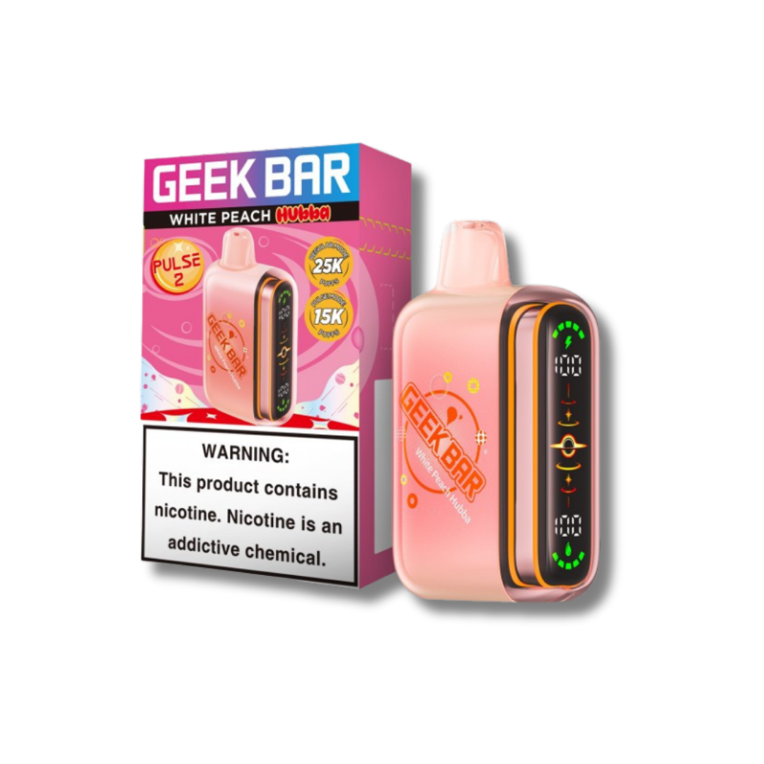 Geek Bar Pulse 2 Disposable Vape 25K Disposable Vape -  White Peach Hubba