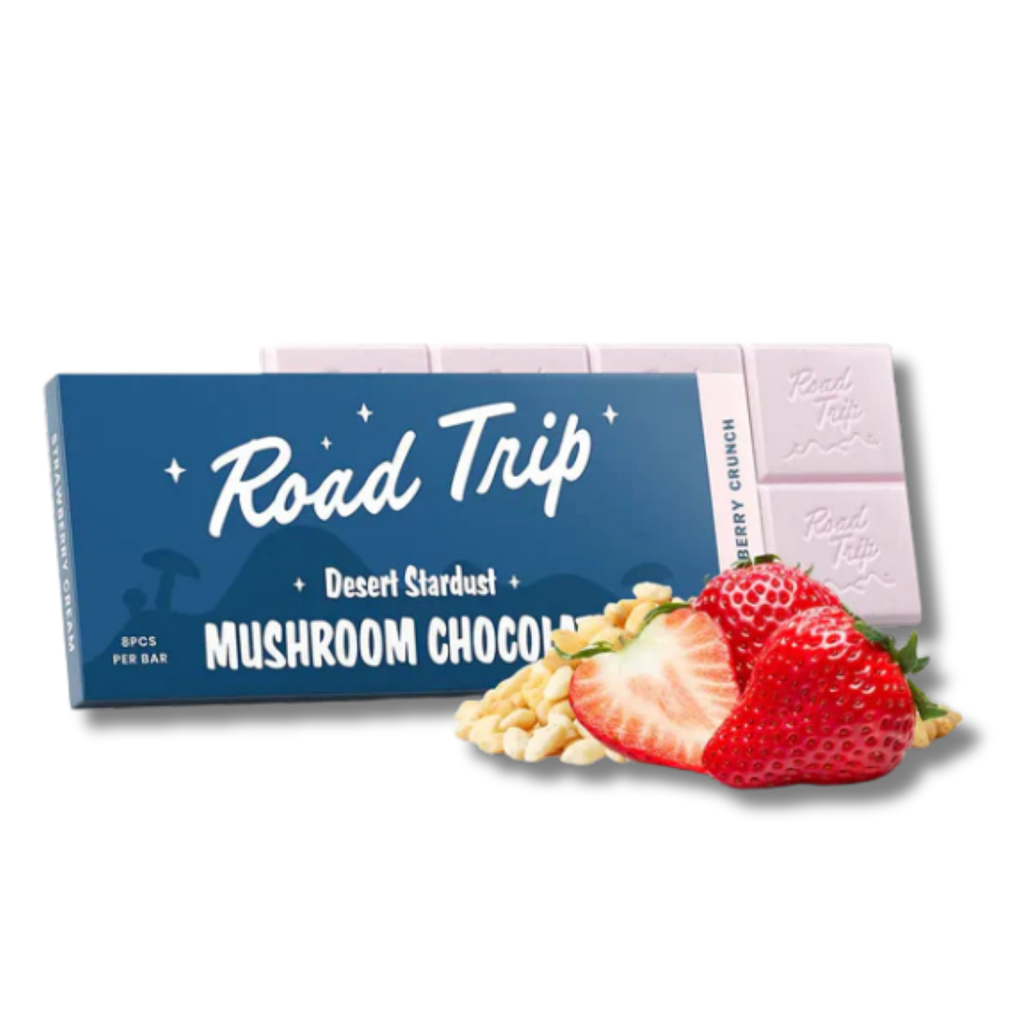 Road Trip Desert Stardust Mushroom Chocolate Bar 48 Grams - Strawberry Crunch