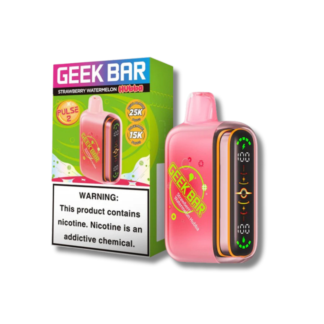Geek Bar Pulse 2 Disposable Vape 25K Disposable Vape - Strawberry Watermlon Hubba Flavor