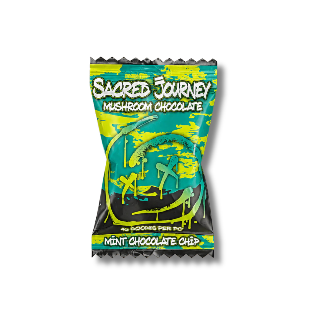 Sacred Journey Mushroom Chocolate Single Pack 4G - Mint Chocolate Chip