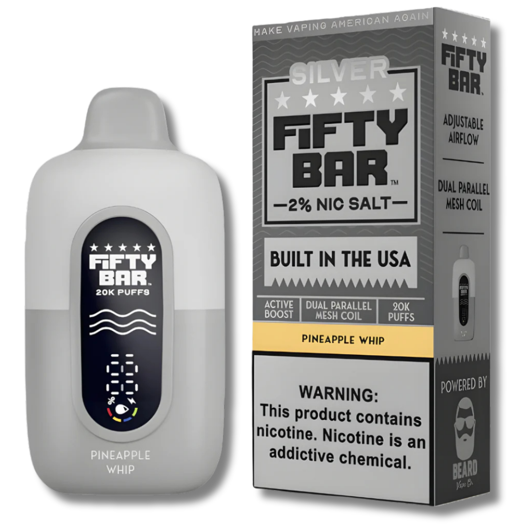 Fifty Bar V2 2% Nicotine Disposable Vape - Pineapple Whip
